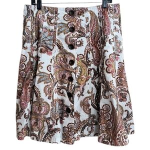 Cabi Style#861 Palapa Swing Skirt Paisley Pattern Size 12